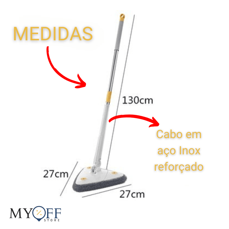 Esfregão de limpeza giratório 360° - Limpa Fácil © - MyOff Store